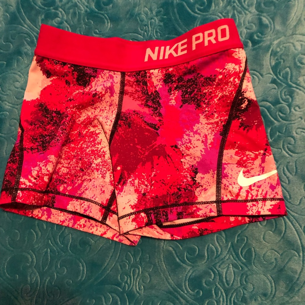 Nike pink compression shorts size s